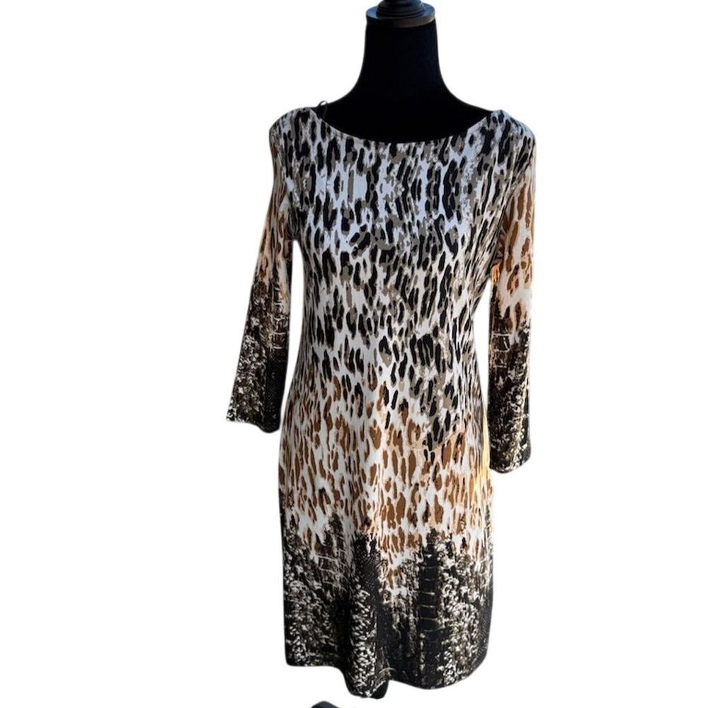 Forever 21 Women's Medium Animal Print Midi Shift Dress